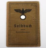 WW2 German Soldbuch to Luftwaffe Engineer Officer