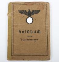 WW2 German Army Soldbuch Landesschutz Ersatz Bataillon Nr14