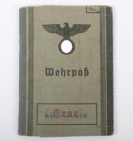 WW2 German Wehrpass to Oberleutnant Eugen Hanisch