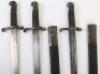 3x British Enfield Martini Henry P-1887 Bayonets