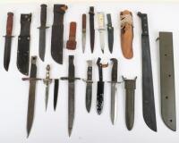 Various Knives and Bayonets