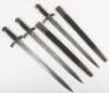 3x British Enfield Martini Henry P-1887 Bayonets - 7