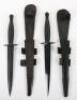 2x British 1970&rsquo;s / 1980&rsquo;s Fairbairn Sykes (F.S) Commando Knives