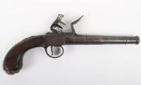 24 Bore Queen Anne Style Flintlock Boxlock Cannon Barrelled Holster Pistol c.1770