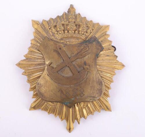 Imperial German Bavarian Ladwehr-Infanterie Raupenhelm Helmet Plate