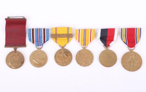 WW2 American Naval Medal Grouping of Six of Pearl Harbour Interest