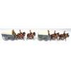 Lancer City Imperial Volunteer Army Supply Column two four horse wagons with four seated men in original box (Condition Excellent, box Very Good) (14)