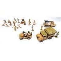 Fusilier Second World War Western Desert SAS Jeep, Guy 4x4 Truck, Bren Gun Carrier Ambulance, British Infantry, Mine clearing and Mortar teams with original boxes (Condition Excellent, boxes Very Good) (33)