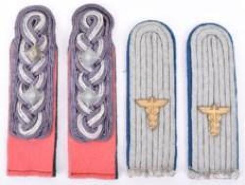 Pair of WW2 German Army Medical Officers Tunic Shoulder Boards