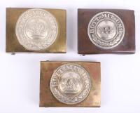 3x WW1 German Prussian Other Ranks Belt Buckles