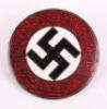 Third Reich NSDAP Enamel Party Badge by Hermann Aurich, Dresden - 2