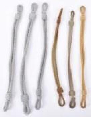 6x WW2 German Officers Peaked Cap Chin Cords