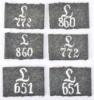 3x Pairs of Infantry Regiment Lehr Slip-on Shoulder Board Ciphers