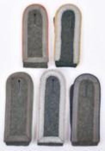 5x WW2 German Combat Tunic Shoulder Boards