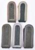 5x WW2 German Combat Tunic Shoulder Boards