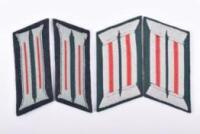 2 x Pairs of German Army Artillery Section Tunic Collar Patches