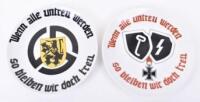 2x Waffen-SS Veterans Commemorative Plates