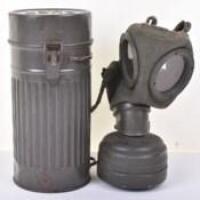 WW2 German Luftschutz Gas Mask in Tin