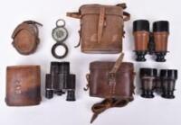 British Military Officers Compass and Binoculars