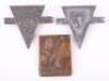 2x Third Reich SA (Sturmabteilung) Ski Competition Badges in Innsbruck 1939 - 2