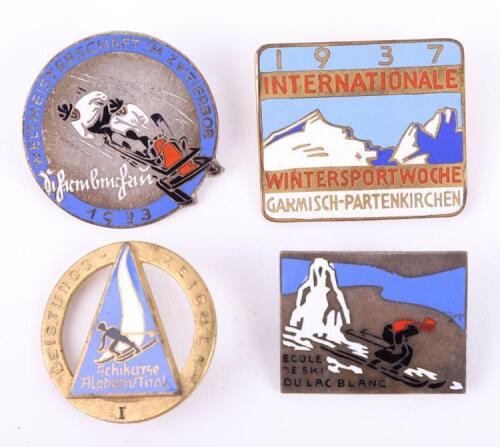4x 1930&rsquo;s Winter Sports Event Badges