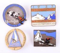 4x 1930’s Winter Sports Event Badges