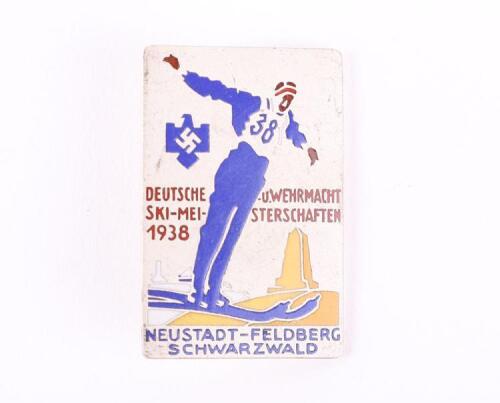 Third Reich NSRL Sports Association Ski Event Badge for the German Wehrmacht in 1938