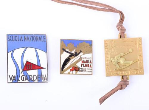 3x Italian Fascist Period (1930&rsquo;s / 1940&rsquo;s) Ski Event Badges