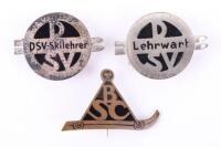 2x Third Reich Period Deutscher Skiverband (DSV) Badges