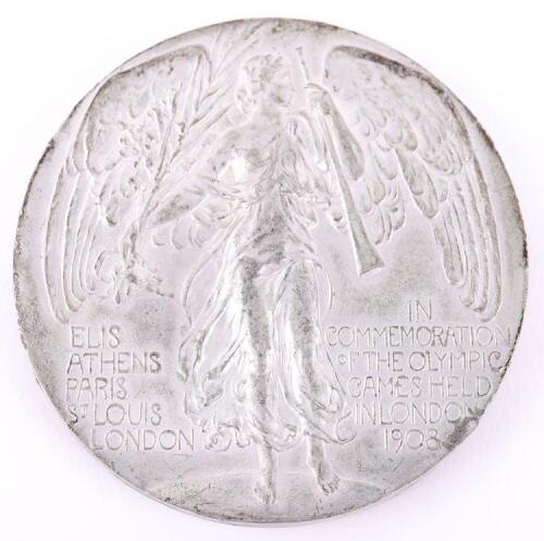 Scarce London 1908 Olympic Games Participants Silver Medal