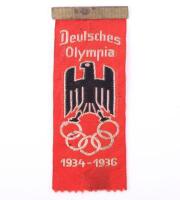 Scarce Third Reich Era German Olympic Silk Badge