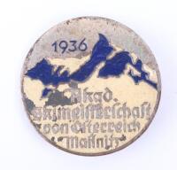 Austrian 1936 Skiing Competition Badge