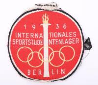 Rare Large Berlin 1936 Olympics Jersey / Sports Shirt Patch