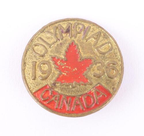 Scarce Berlin 1936 Olympics Canadian Badge