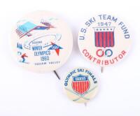 3x US Ski Team Celluloid Badges