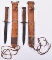 2x Reproduction WW2 American Paratrooper M3 Combat Knives