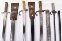 Swiss 1878 Saw Back and French Bayonets