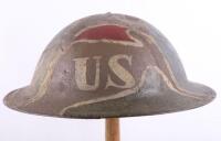 WW1 American M-1917 Camouflaged Steel Combat Helmet