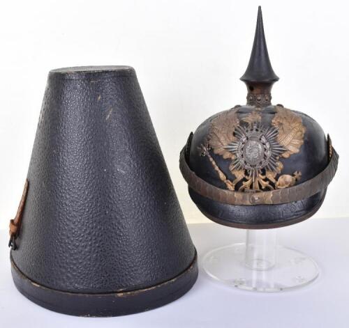 Untouched Imperial German Officers Pickelhaube for Reuss (7th Thuringisches) Infantry Regiment Nr 96