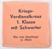 Outer Card Packet for the War Service Cross 1st Class by Frederich Orth