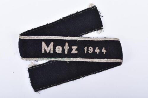 Rare Third Reich Metz 1944 Campaign Cuff Title