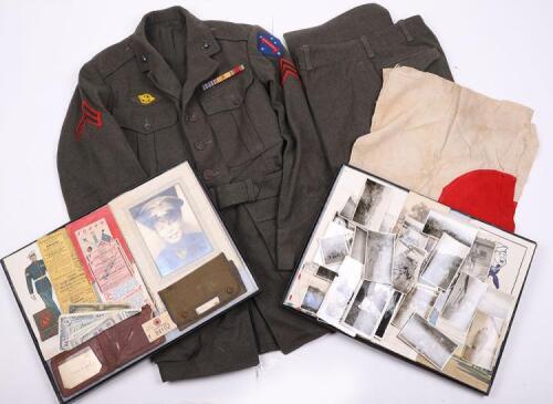 WW2 USMC 1st Marine Division Uniform and Paperwork Grouping