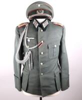 WW2 German Artillery Regiment Nr 23 Oberstleutnant Officers Tunic and Peaked Cap