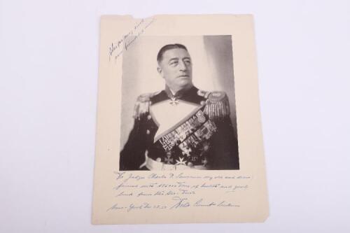 Signed and Dedicated Photograph of WW1 German Naval Hero Felix von Luckner (1881-1966)