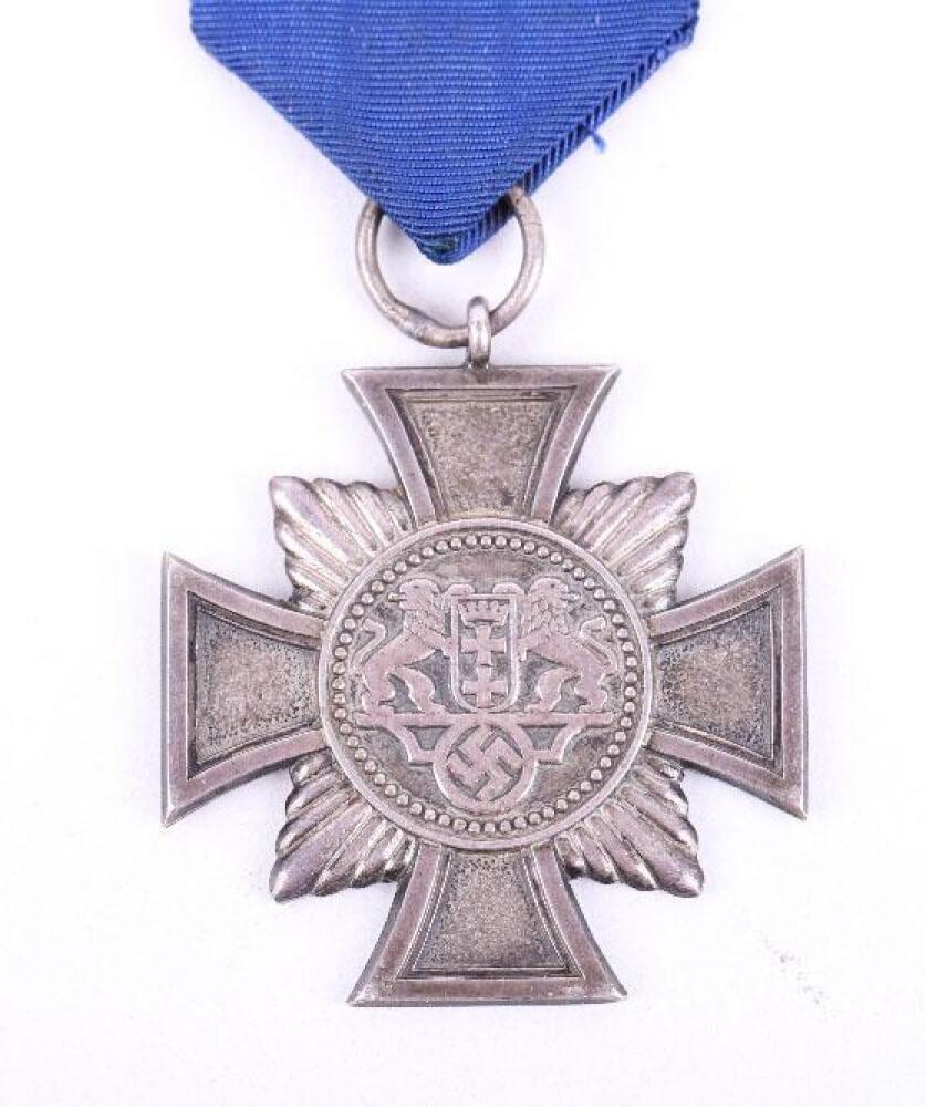 Third Reich Free City of Danzig Police 18 Year Long Service Medal