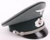 WW2 German Army Pioneer Officers Peaked Cap - 3