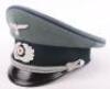 WW2 German Army Medical Officers Peaked Cap - 7