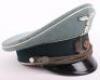 WW2 German Army Infantry Regiment Nr17 Officers Peaked Cap - 3
