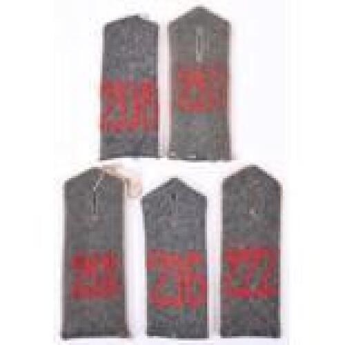 5x M15 Field Grey Tunic Shoulder Boards