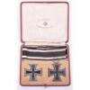 Deluxe Presentation Cased Set of Iron Cross 1st and 2nd Class